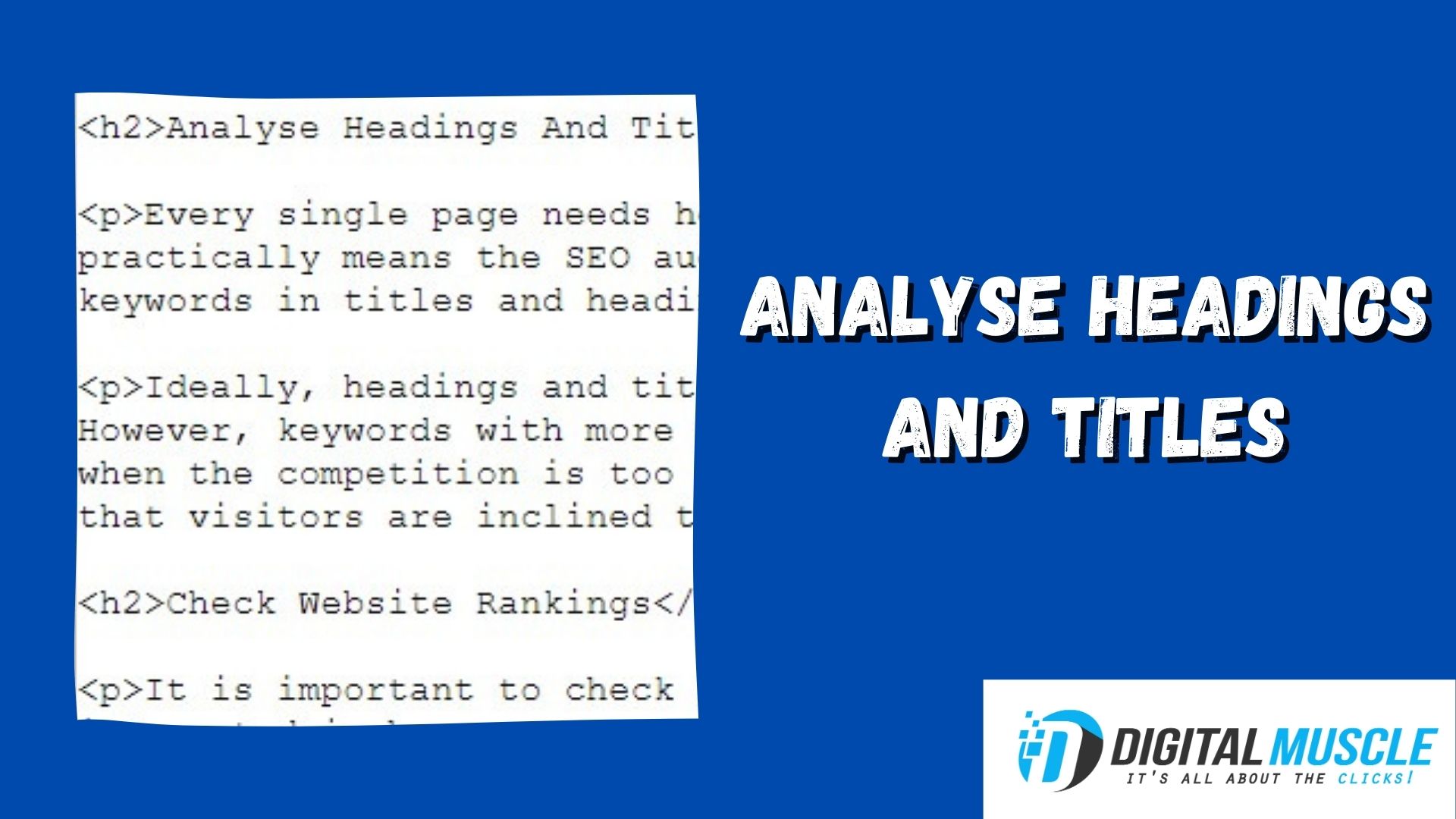 analyse headings and titles